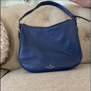 Kate Spade blue pebbled leather Shoulder b…